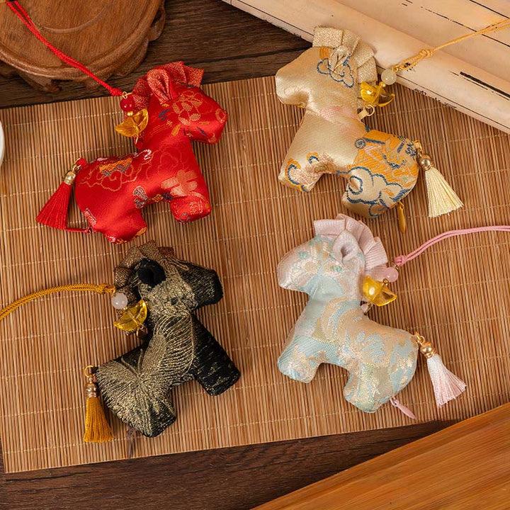 Buddha Stones Year Of The Horse Red String Tassel Embroidery Hanging Decoration - image 20