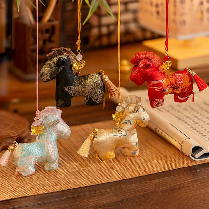 Buddha Stones Year Of The Horse Red String Tassel Embroidery Hanging Decoration - image 18