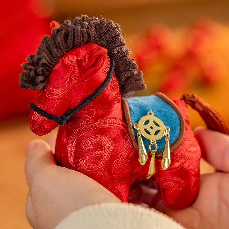 Buddha Stones Year Of The Horse Red String Embroidery Freedom Hanging Decoration - image 4