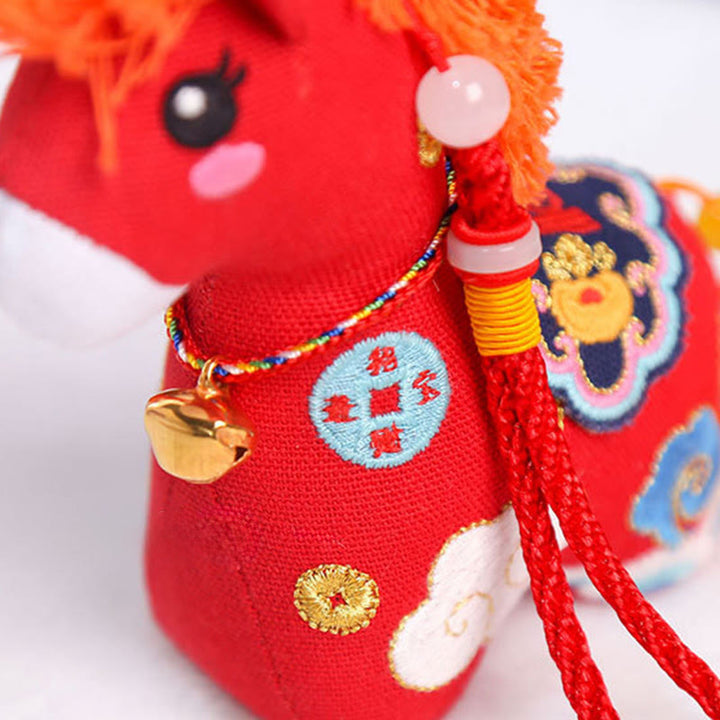 Buddha Stones Year of the Horse Copper Red String Fu Character Home Decoration - image 19