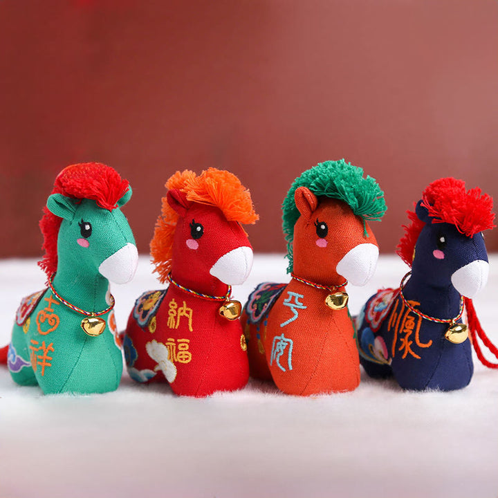 Buddha Stones Year of the Horse Copper Red String Fu Character Embroidery Prosperity Home Decoration - image 38