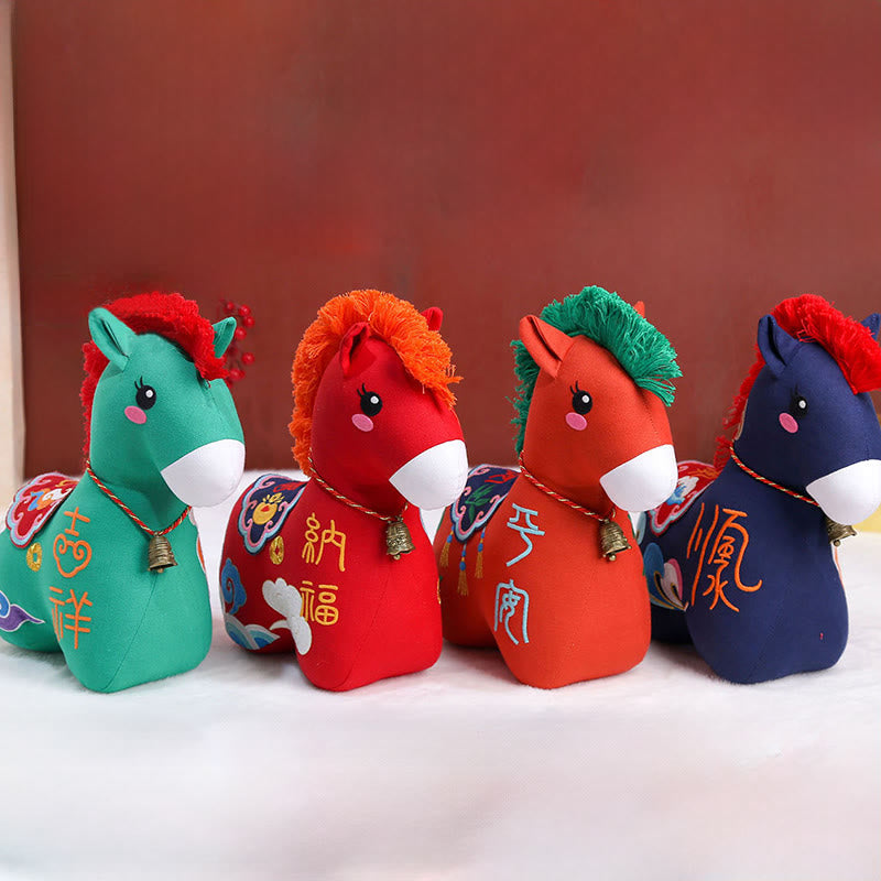 Buddha Stones Year of the Horse Copper Red String Fu Character Home Decoration - image 19