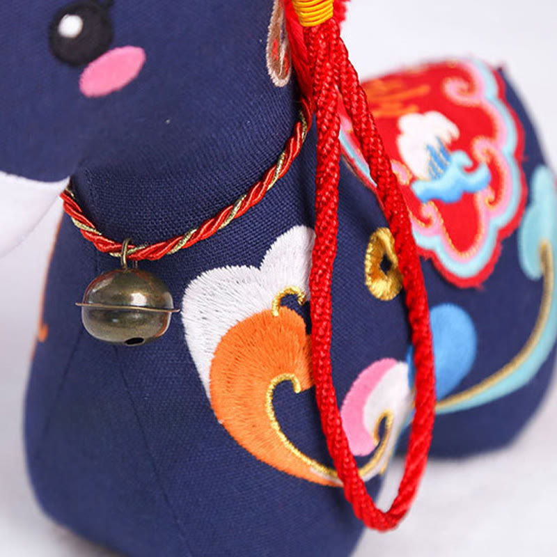 Buddha Stones Year of the Horse Copper Red String Fu Character Home Decoration - image 12