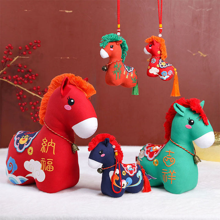 Buddha Stones Year of the Horse Copper Red String Fu Character Home Decoration - image 21