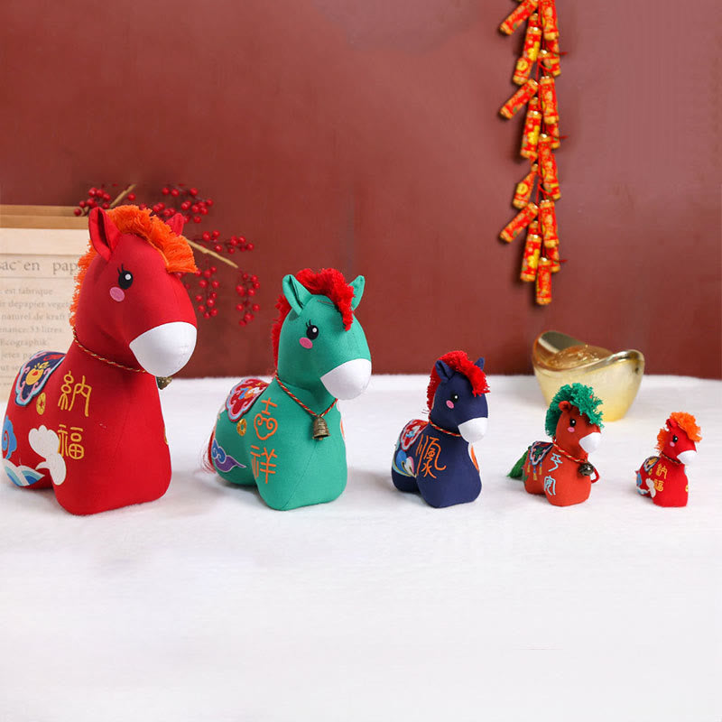 Buddha Stones Year of the Horse Copper Red String Fu Character Home Decoration - image 24