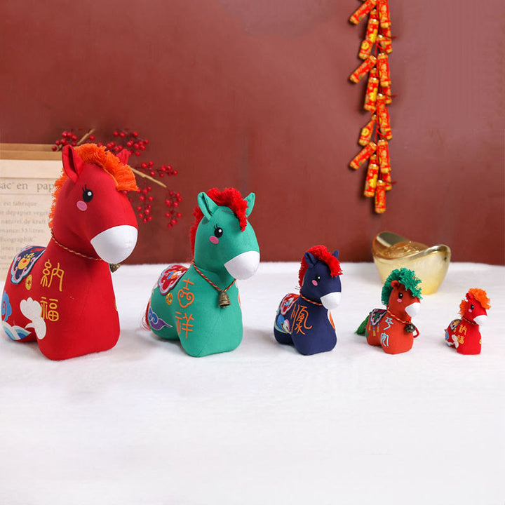 Buddha Stones Year of the Horse Copper Red String Fu Character Home Decoration - image 24