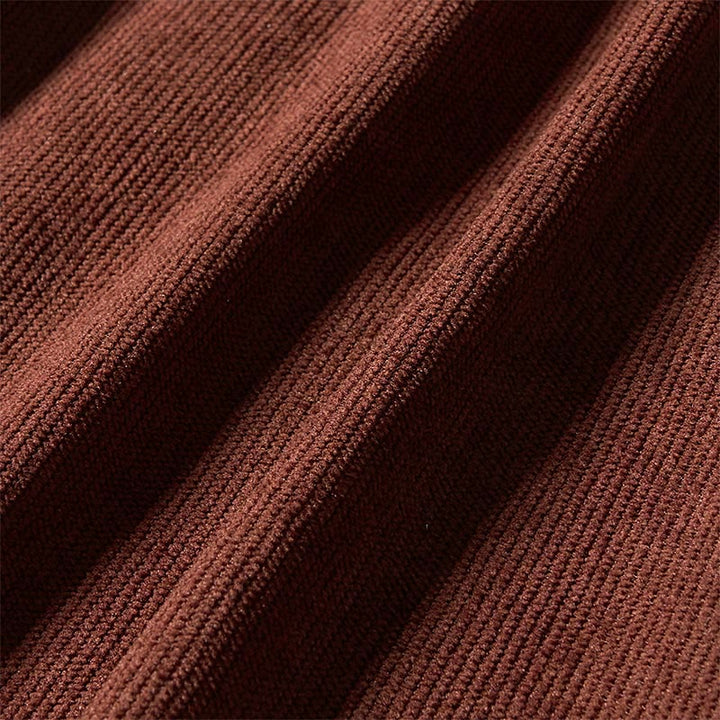 Buddha Stones Commute Solid Color Corduroy Zipper Women's Harem High Waist Pants With Pockets - image 8