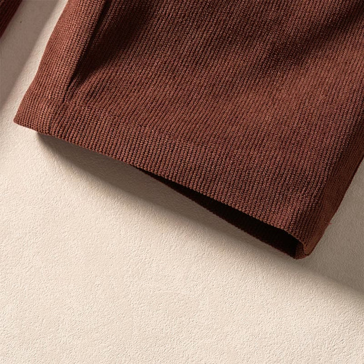 Buddha Stones Commute Solid Color Corduroy Zipper Women's Harem High Waist Pants With Pockets - image 9
