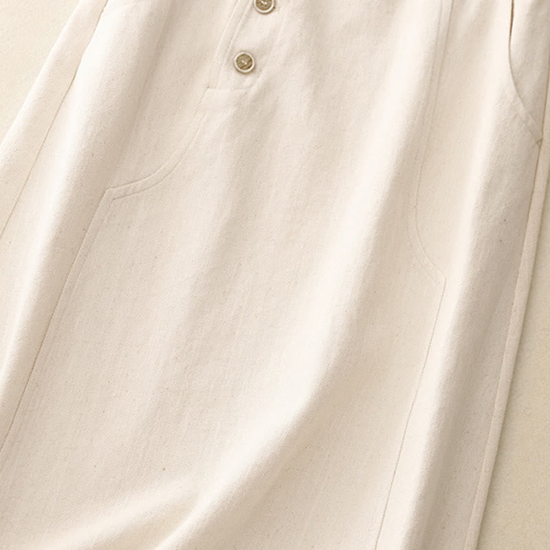 Buddha Stones Women's Plain Cotton Skirt With Pockets - image 7