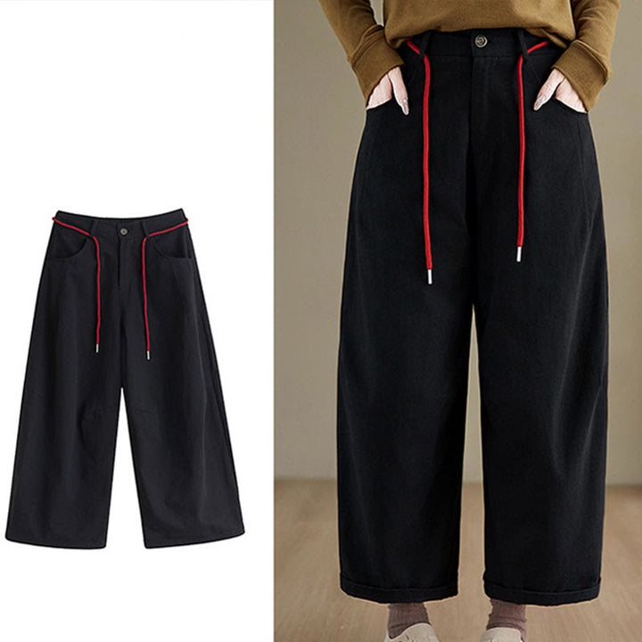 Buddha Stones Plain Cotton Casual Women's 7-8 Length Pants With Pockets - image 14