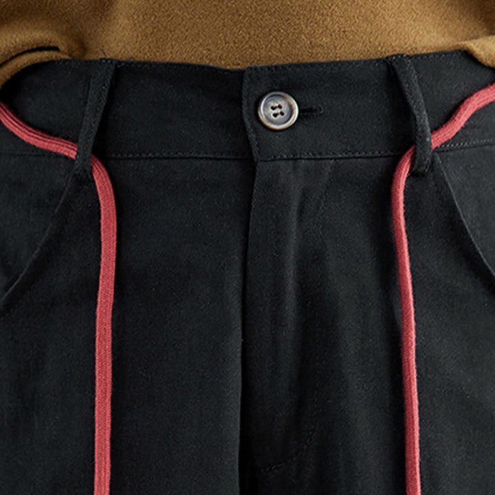 Buddha Stones Plain Cotton Casual Women's 7-8 Length Pants With Pockets - image 17