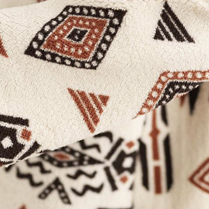 Buddha Stones Fall Winter Buttons Geometric Patterns Long Sleeve Cotton Women's Jacket  - image 10