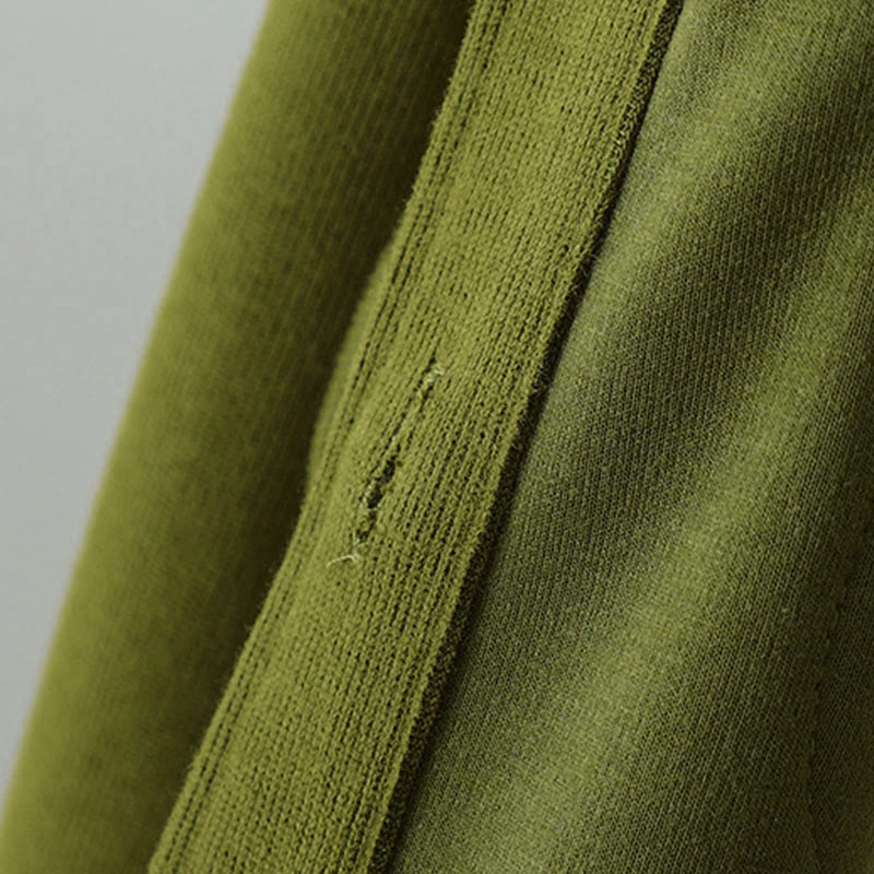 Buddha Stones Solid Color Buttons Down Decorative Pocket Women's Long Sleeve Cardigan - image 15