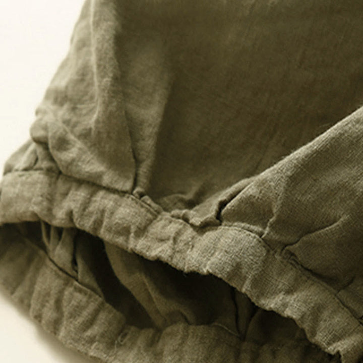 Buddha Stones Commute Women's Plain Harem Capri Cotton Pants With Pockets - image 2