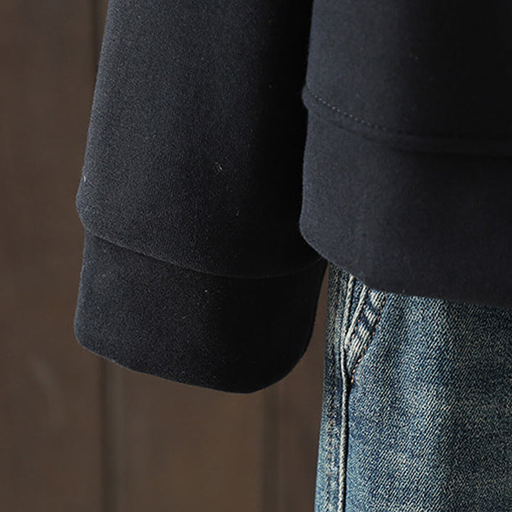 Buddha Stones Simple Plain V-Neck Buttons Down Design Women's Cotton Long Sleeve Jacket - image 5