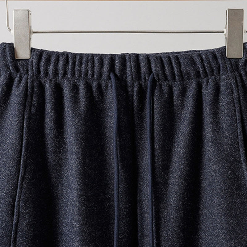 Buddha Stones Plain Cotton Lace-Up Design Thick Women's Pants With Pockets - image 9