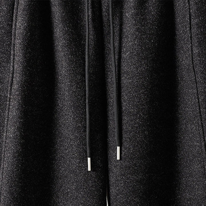 Buddha Stones Plain Cotton Lace-Up Design Thick Women's Pants With Pockets - image 3