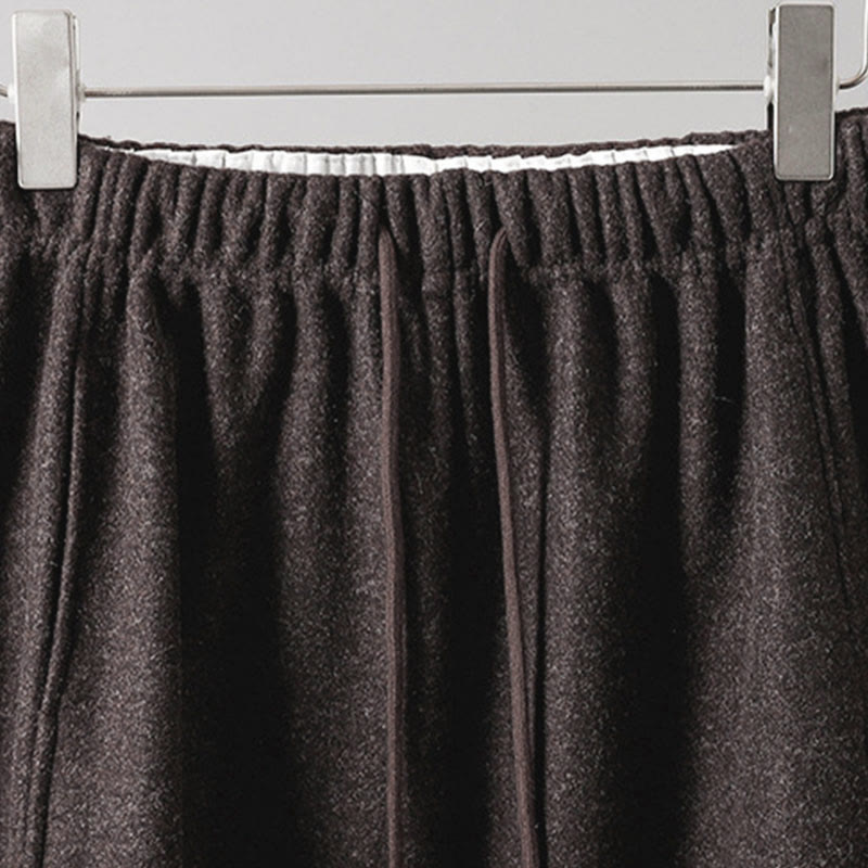 Buddha Stones Plain Cotton Lace-Up Design Thick Women's Pants With Pockets - image 16