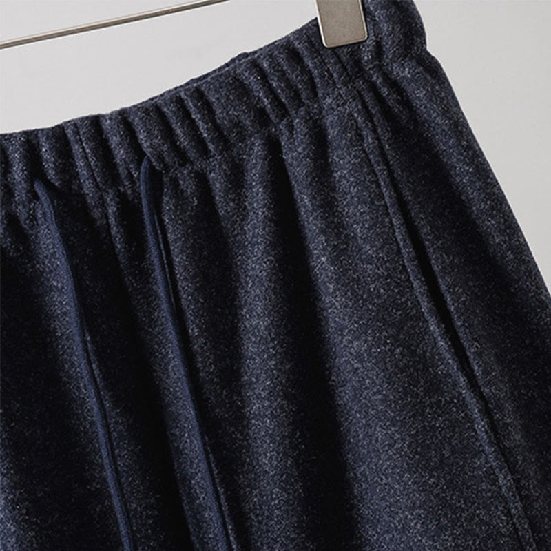 Buddha Stones Plain Cotton Lace-Up Design Thick Women's Pants With Pockets - image 10