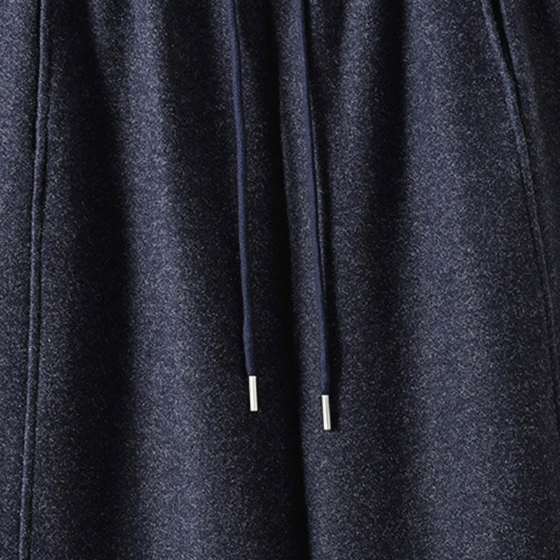 Buddha Stones Plain Cotton Lace-Up Design Thick Women's Pants With Pockets - image 11
