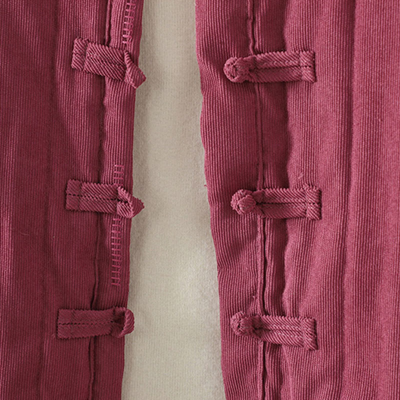 Buddha Stones Simple Plain Frog-Button Women's Cotton Long Sleeve Jacket - image 18