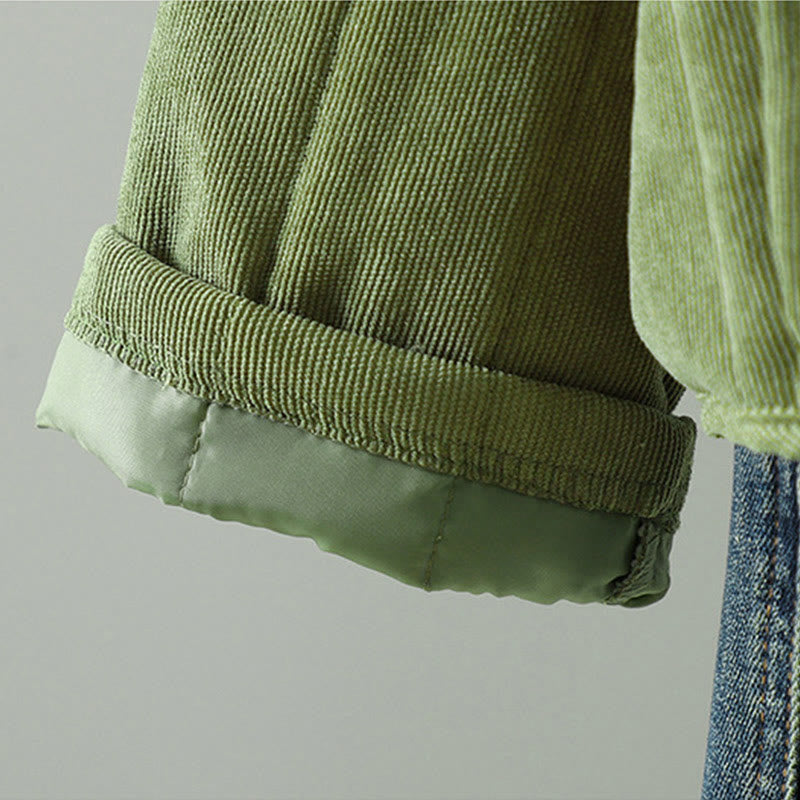 Buddha Stones Simple Plain Frog-Button Women's Cotton Long Sleeve Jacket - image 13