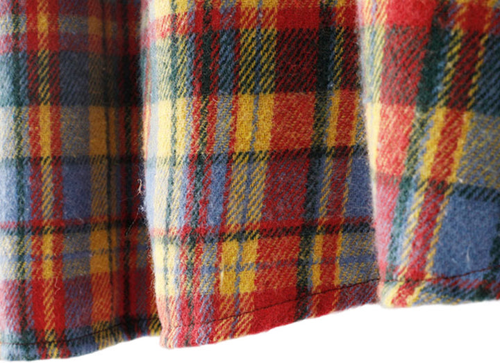 Buddha Stones Fall Winter Women's Plaid Pattern Cotton Skirt With Pockets - image 5