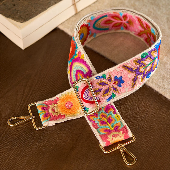 Buddha Stones Multicolor Flower Embroidery Adjustable Handbags Crossbody Shoulder Bag Straps - image 12