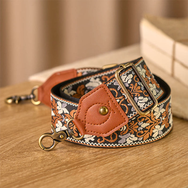 Buddha Stones Flower Geometric Embroidery Adjustable Handbags Crossbody Shoulder Bag Straps Replacement - image 4