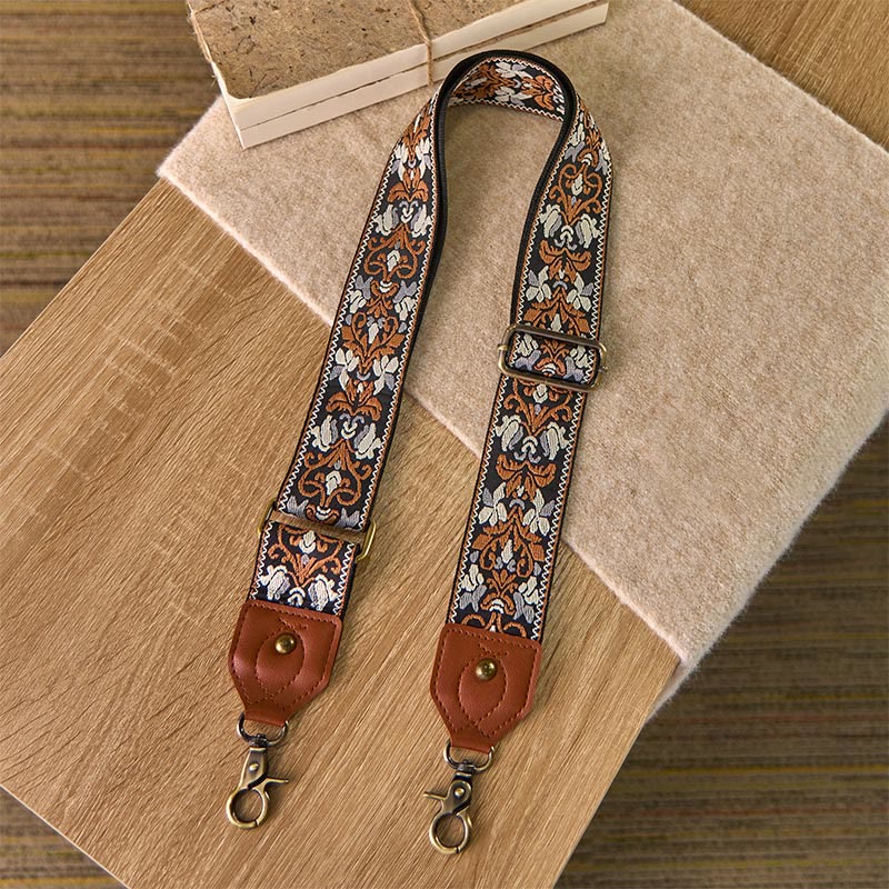 Buddha Stones Flower Geometric Embroidery Adjustable Handbags Crossbody Shoulder Bag Straps Replacement - image 1