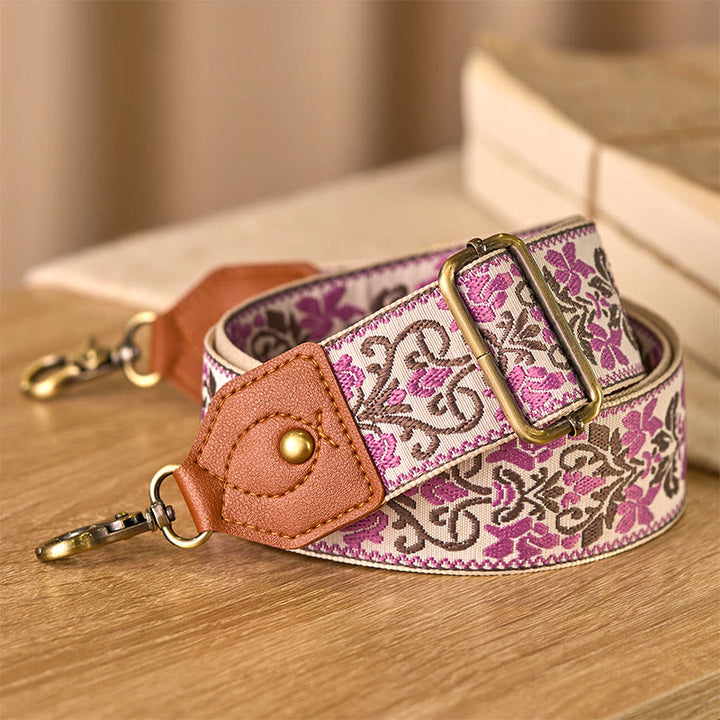 Buddha Stones Flower Geometric Embroidery Adjustable Handbags Crossbody Shoulder Bag Straps Replacement - image 13