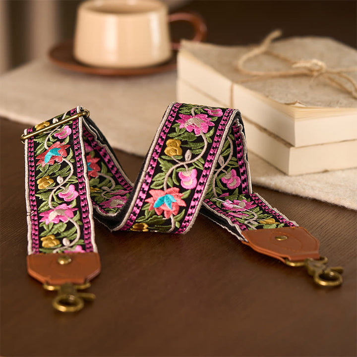 Buddha Stones Bohemian Flower Vine Geometric Embroidery Adjustable Handbags Crossbody Shoulder Bag Purse Straps Replacement - image 19