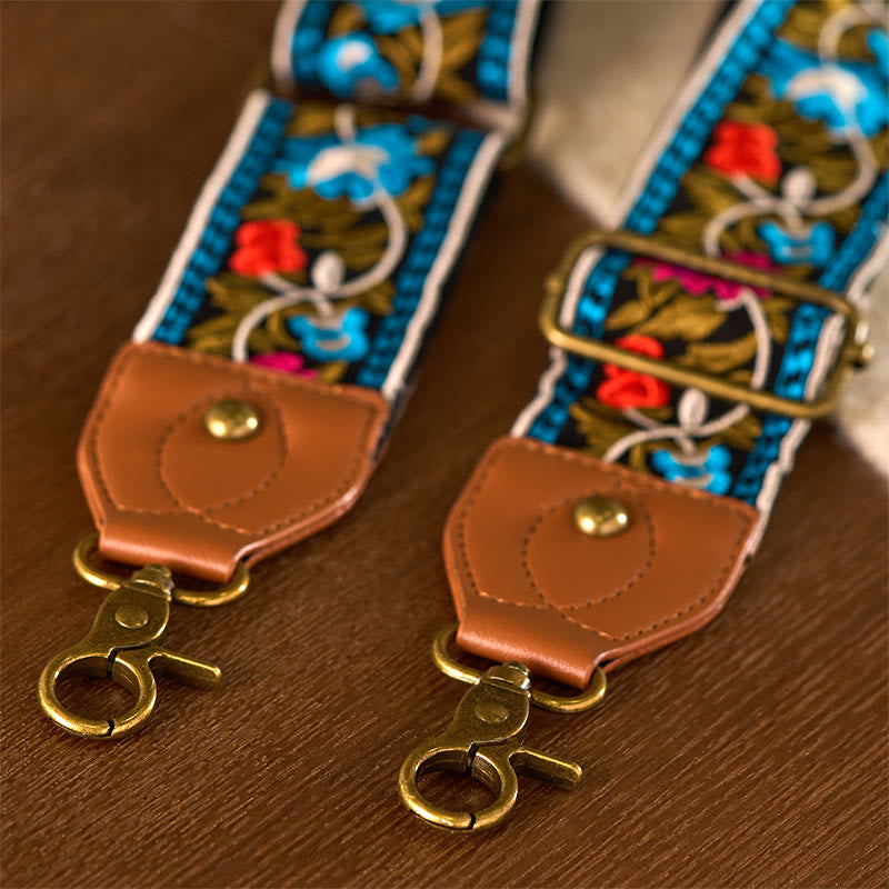 Buddha Stones Bohemian Flower Vine Geometric Embroidery Adjustable Handbags Crossbody Shoulder Bag Purse Straps Replacement - image 7