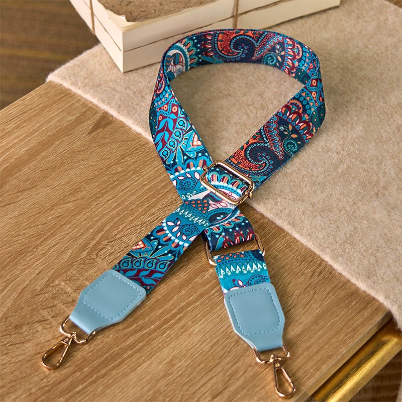 Buddha Stones Bohemian Sunflower Eyes Adjustable Handbags Crossbody Shoulder Bag Straps Replacement - Blue - 75-145cm*3.8cm - image 5