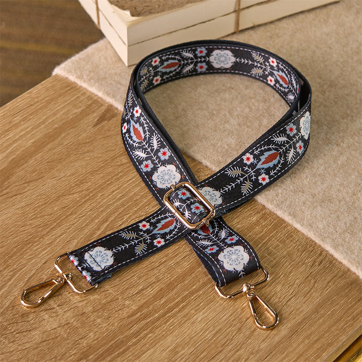 Buddha Stones Boho Flowers Leaves Geometric Jacquard Adjustable Handbags Crossbody Shoulder Bag Straps Replacement - image 1