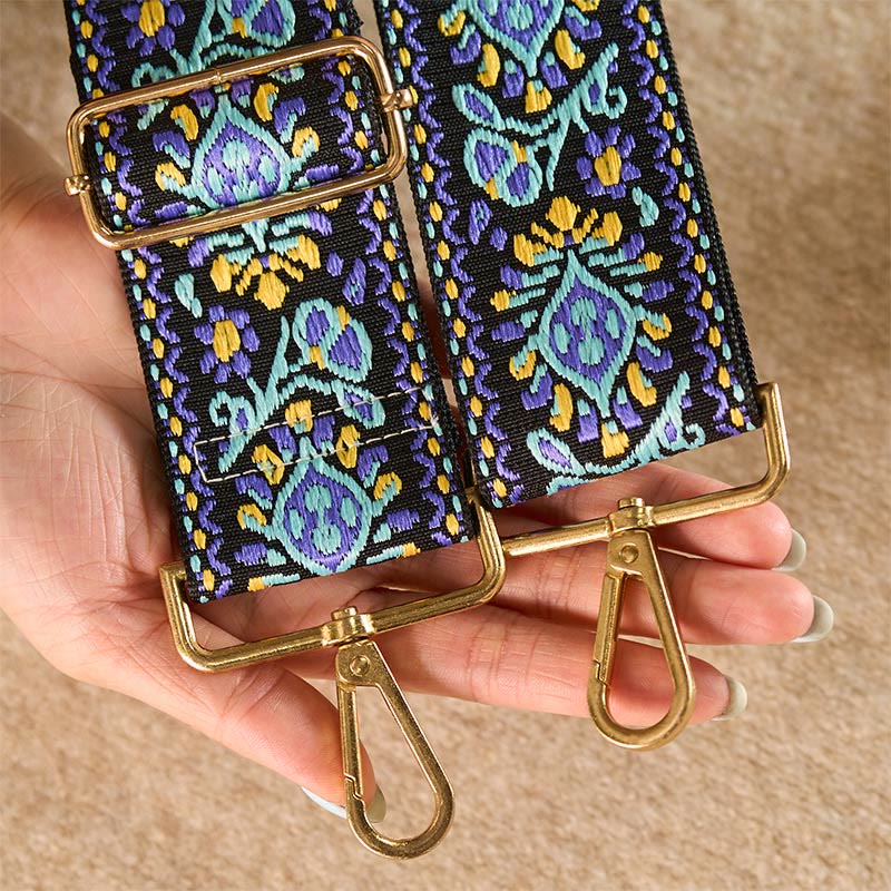 Buddha Stones Bohemian Flower Geometric Stripes Embroidery Adjustable Handbags Crossbody Shoulder Bag Purse Straps Replacement - image 8