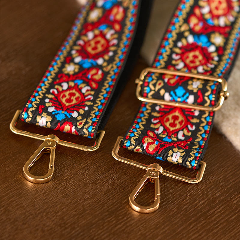 Buddha Stones Bohemian Flower Geometric Stripes Embroidery Adjustable Handbags Crossbody Shoulder Bag Purse Straps Replacement - image 25