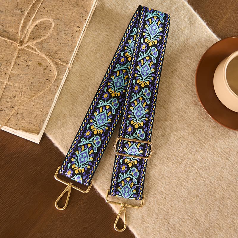 Buddha Stones Bohemian Flower Geometric Stripes Embroidery Adjustable Handbags Crossbody Shoulder Bag Purse Straps Replacement - image 1