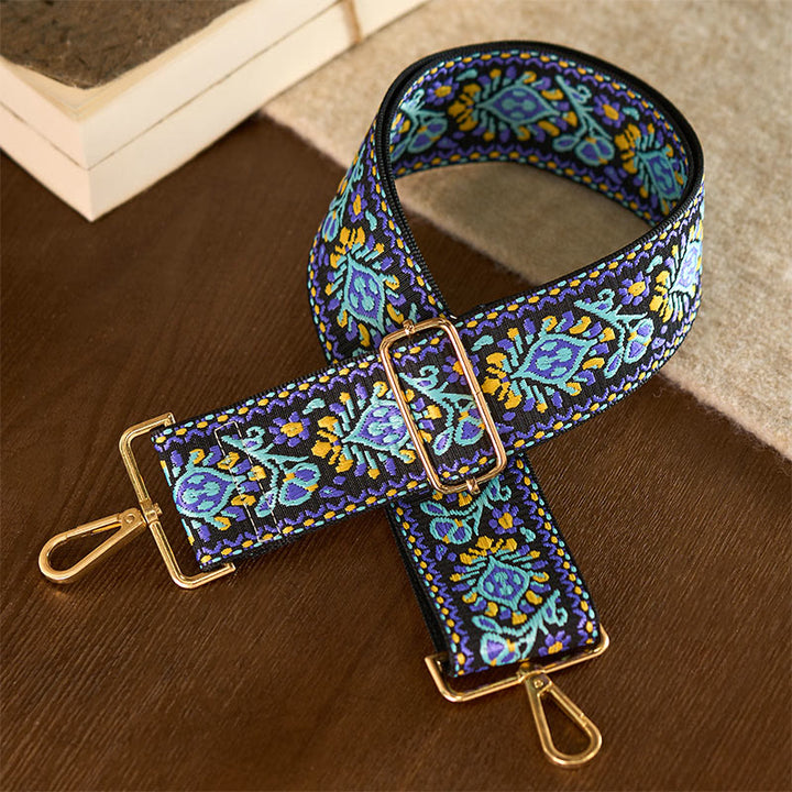 Buddha Stones Bohemian Flower Geometric Stripes Embroidery Adjustable Handbags Crossbody Shoulder Bag Purse Straps Replacement - image 3