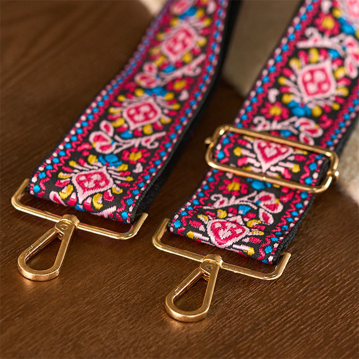 Buddha Stones Bohemian Flower Geometric Stripes Embroidery Adjustable Handbags Crossbody Shoulder Bag Purse Straps Replacement - image 17