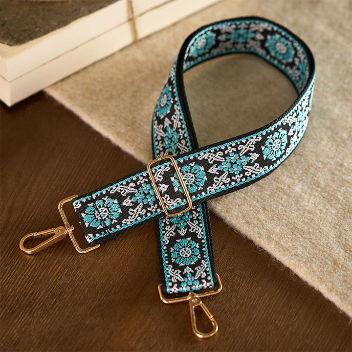 Buddha Stones Bohemian Round Flower Geometric Embroidery Adjustable Handbags Crossbody Shoulder Bag Purse Straps Replacement - image 1