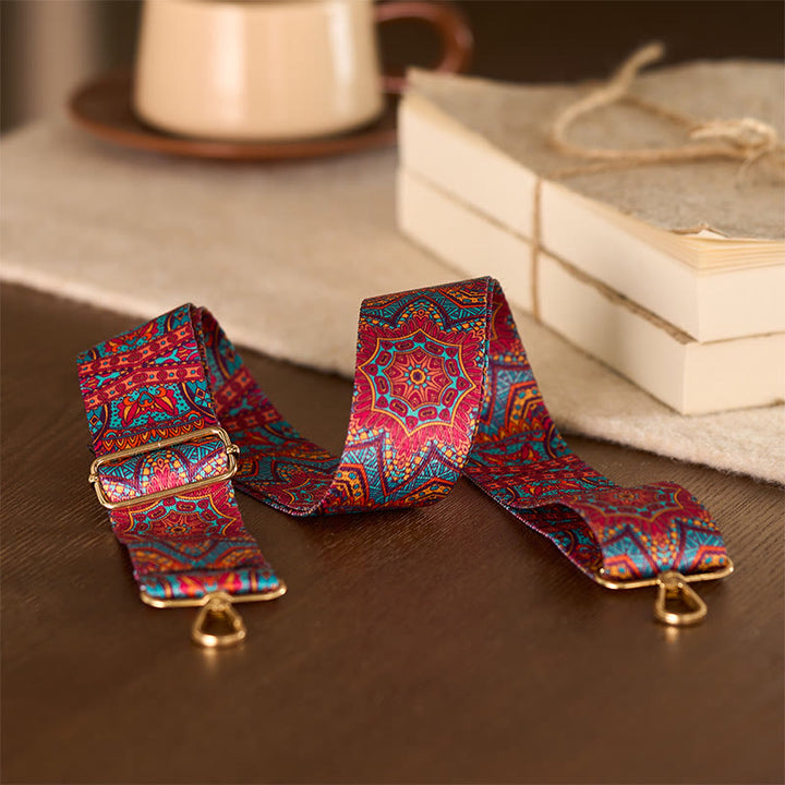 Buddha Stones Bohemian Red Mandara Geometric Adjustable Handbags Crossbody Shoulder Bag Purse Straps Replacement - image 3