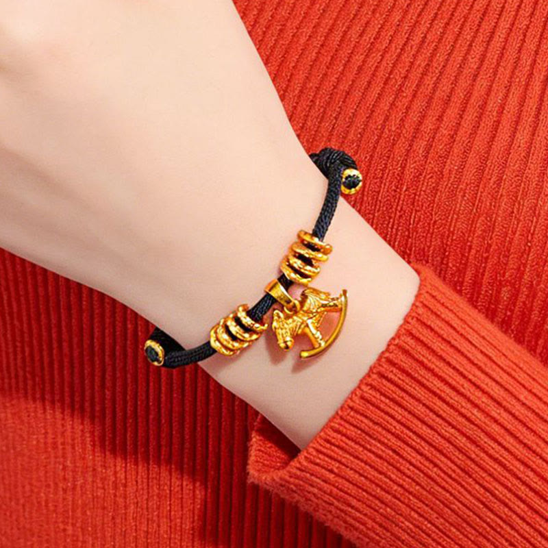 Buddha Stones Year Of The Horse Simple Horse Circle Charm Rope Faith Bracelet - image 14
