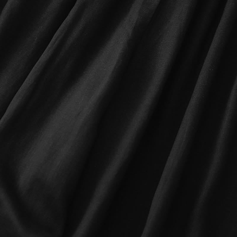 Buddha Stones Summer Elastic Waist Cotton Women's Capri Cropped Harem Pants With Pockets - image 13