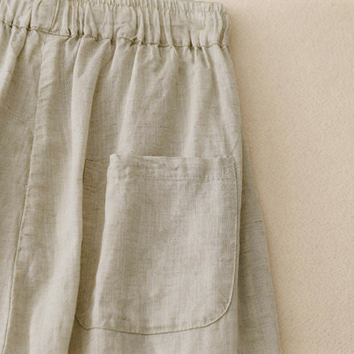 Buddha Stones Summer Elastic Waist Women's Capri Cropped Harem Pants With Pockets - image 5