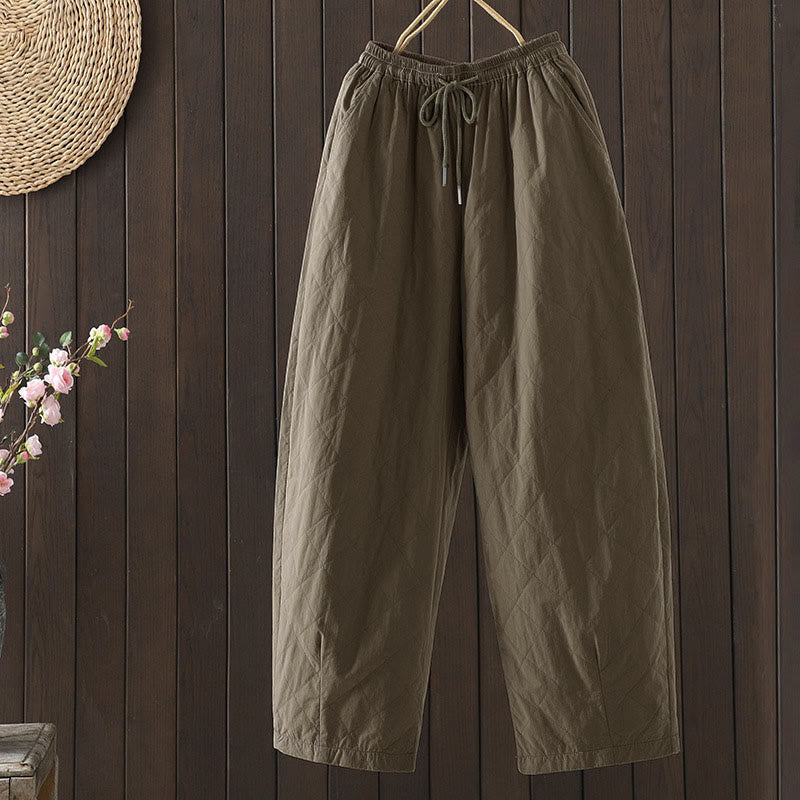 Buddha Stones Rhombus Pattern Cotton Polyester Thick Women's Pants With Pockets - Peru - US8-10，UK/AU12-14，EU40-42 (2XL) - image 17