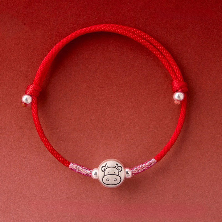 Buddha Stones Year of the Horse 999 Sterling Silver Red String Luck Bracelet - Ox Red String(Wrist Circumference: 14-18 cm) - image 19