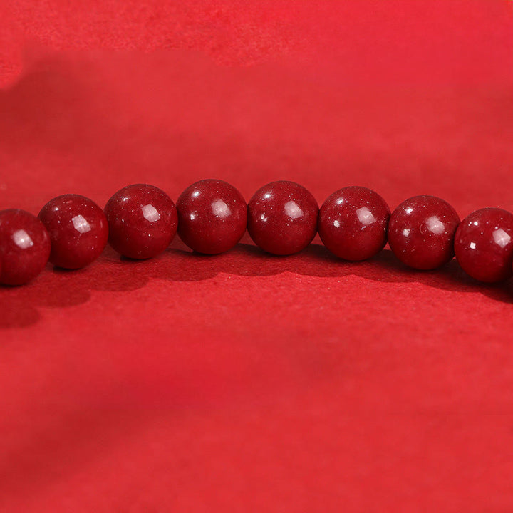 Buddha Stones Year Of The Horse Red Agate 999 Sterling Silver Cinnabar Calm Bracelet - image 10