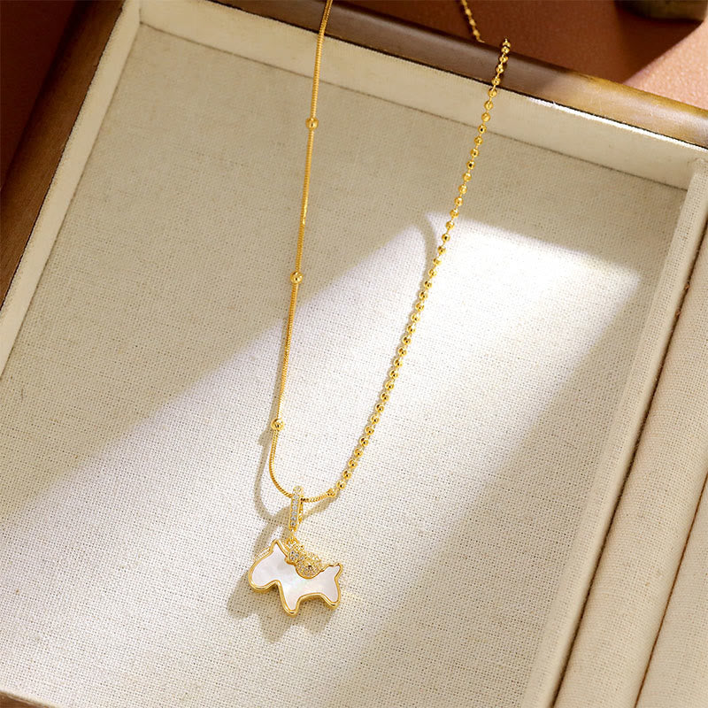 Buddha Stones Year Of The Horse Copper Luck Necklace Pendants - image 4