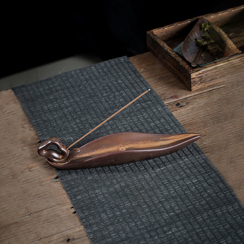 Buddha Stones Small Boat Cicada Home Decoration Incense Burner - Boat(25*5.5*5.5cm) - image 5